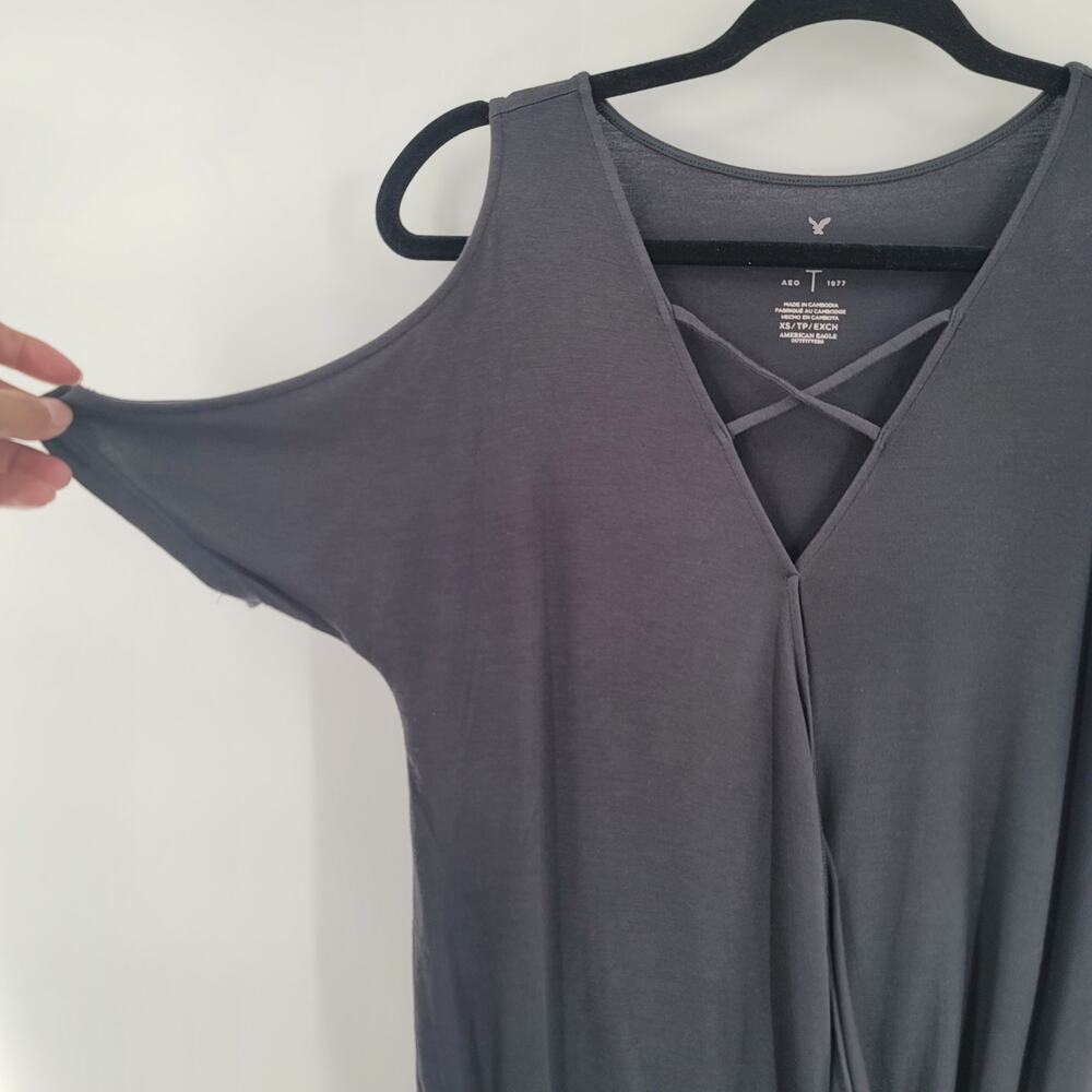 American Eagle Soft & Sexy Cold Shoulder Top Size XS - Picture 4 of 7